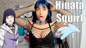 Ich verkleide mich als Hinata und masturbiere vor der Webcam